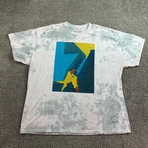 Desert Dreamer Reyna Noriega Shirt Womens One Size White Blue Tie Dye Ladies